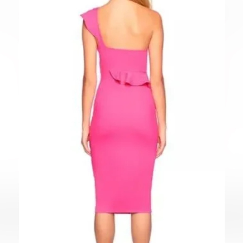 Susana Monaco Hot Pink One-Shoulder Dress - Picture 2 of 13
